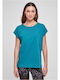 Urban Classics Women's T-shirt Turquoise