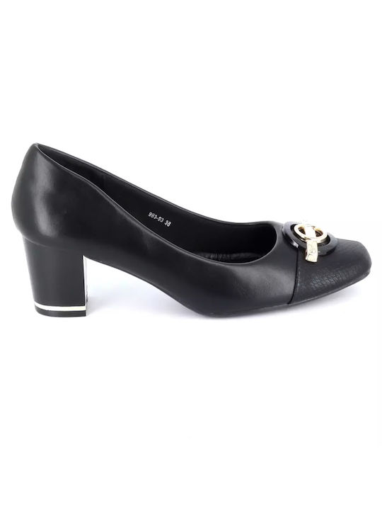 B-Soft Pumps mit mittelhohem Absatz Schwarz