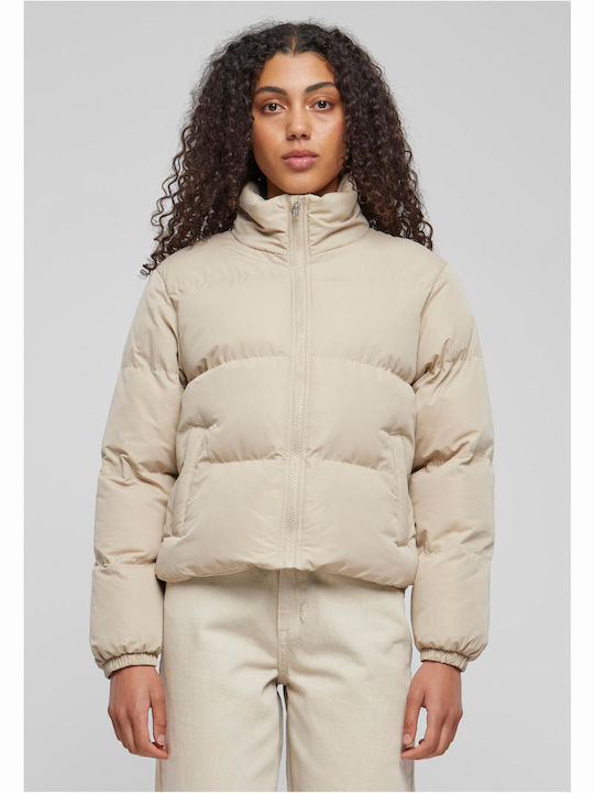 Cropped Puffer Urban Classics Puffer Jacke Short Puffer Beige