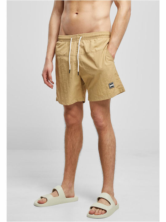 Urban Classics Herren Badehose Beige Monochrom