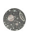 Koulis Carpets Kinder Teppich Gray Rund mit Durchmesser 133cm