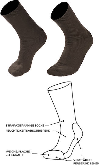 Mil-Tec Jagdsocken in Schwarz Farbe
