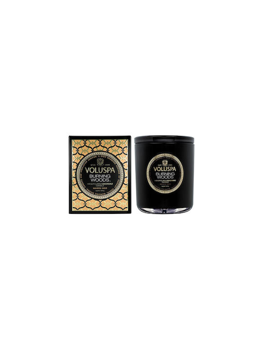 Voluspa Lumânare Aromatică Borcan Cu Miros Lemnuri Arzătoare 270gr 8207-Negru