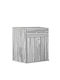 Mille Wooden Bedside Table Gray 40x40x60cm