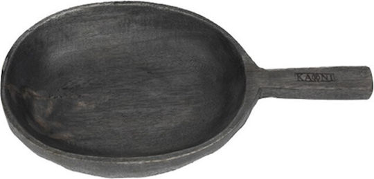 Nakaro Wood Bol de Servire Rotund Lemn Negru cu Diametru 38buc