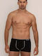 Amos Herren Boxershorts Schwarz mit Mustern 1Packung