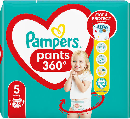Pampers Diaper Pants 360° No. 5 for 12-17kg 28pcs