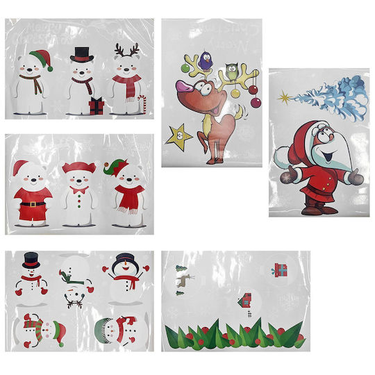 XMASfest Χριστουγεννιάτικα Aufkleber für das Fenster 35x50cm. 2Stück