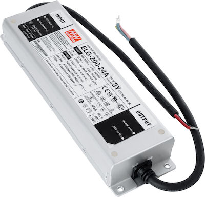 LED Stromversorgung Wasserdicht IP65 Leistung 200W mit Ausgangsspannung 24V Mean Well
