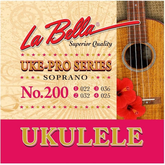 La Bella Set of Strings for Ukulele Uke Pro Series Soprano 22 - 36"