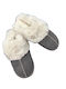 Winter Damen Hausschuhe mit Fell Gray