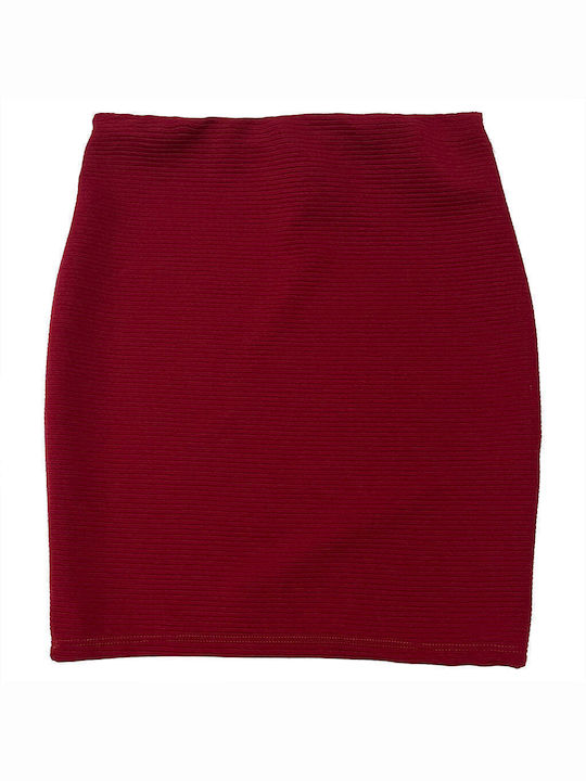 Ustyle Mini Φούστα σε Μπορντό χρώμα