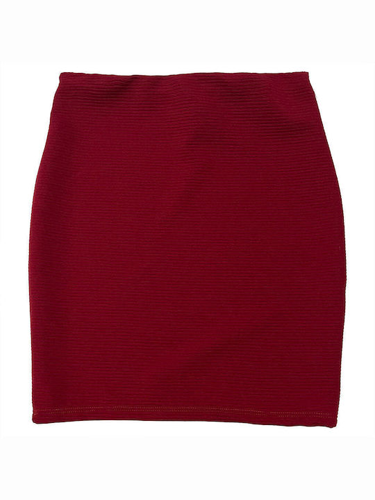 Ustyle Fustă Mini în culoarea Burgundy