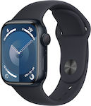 Apple Watch Series 9 41mm mit Pulsmesser (Midnight with Midnight Sport Band (M/L))