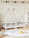 Παιδικό Κρεβάτι Μονό Λευκό για Στρώμα 70x140cm