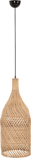 HomeMarkt Κρεμαστό Φωτιστικό Καφέ Boho με Ντουί E27 23x148εκ.