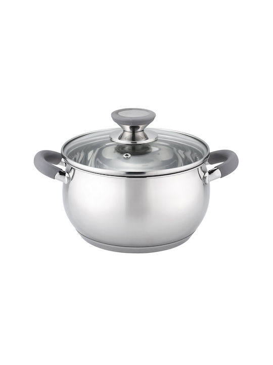 Voltz Tiefer Edelstahl-Topf 6Es / 24cm