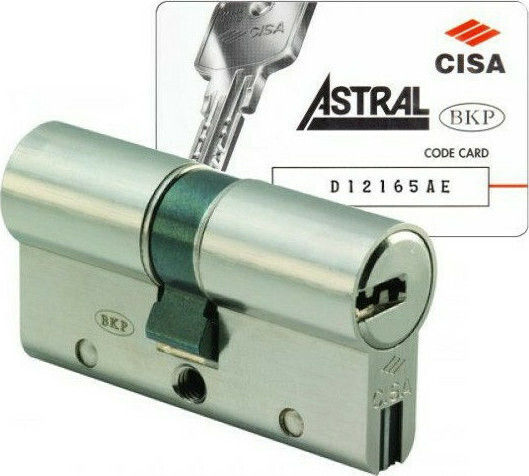 Cisa Zylinderschloss Sicherheits Astral S 90mm (40-50) mit 5 Schlüssel Silber