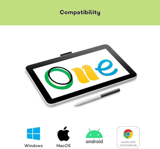 Wacom One 13 Touch Γραφίδα Σχεδίασης με Όθονη FHD 13.3"
