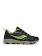 Peregrine 12 Shield Waterproof Kids Sports Shoes Running with Laces Black / Lime