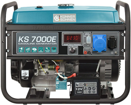 Könner & Söhnen KS7000E Γεννήτρια Βενζίνης Τετράχρονη με Χειροκίνητη Μίζα και Μέγιστη Ισχύ 7kVA