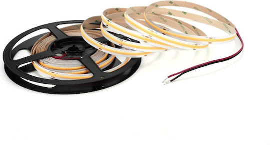 Redled LED-Streifen 24V Kaltweiß Licht 5m Typ COB mit Netzteil