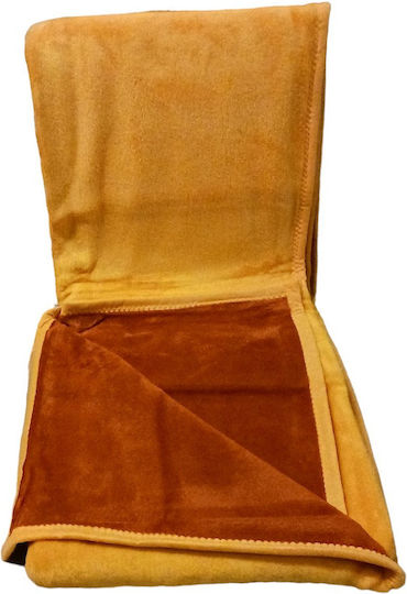 Manterol Casa Bambu Blanket Spain Velvet Semi-Double 180x240cm Orange/Brick