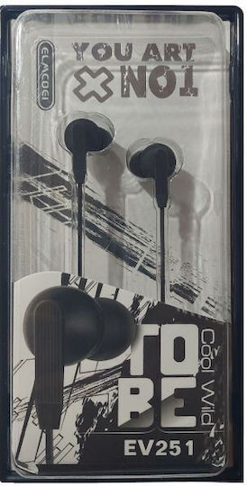 EV-251 In-ear Handsfree Headphones with Connector 3.5mm Black