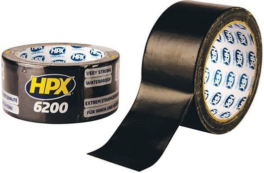 HPX 6200 Selbstklebend Gewebeband Schwarz 48mmx25m 1Stück