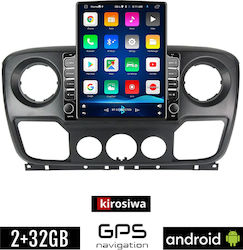 Kirosiwa Car-Audiosystem für Opel Movano 2011-2020 (Bluetooth/USB/WiFi/GPS) mit Touchscreen 9.7"