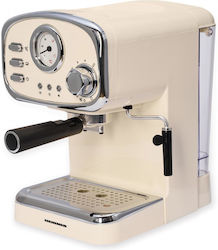 Heinner HEM-1100CR Μηχανή Espresso 1100W Πίεσης 15bar Μπεζ