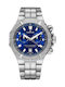 Edox Delfin Men's Watch 43mm Chronograph Battery with Grey Stainless Steel Bracelet