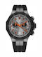 Edox Delfin Men's Watch 43mm Chronograph Battery with Gray Rubber Strap