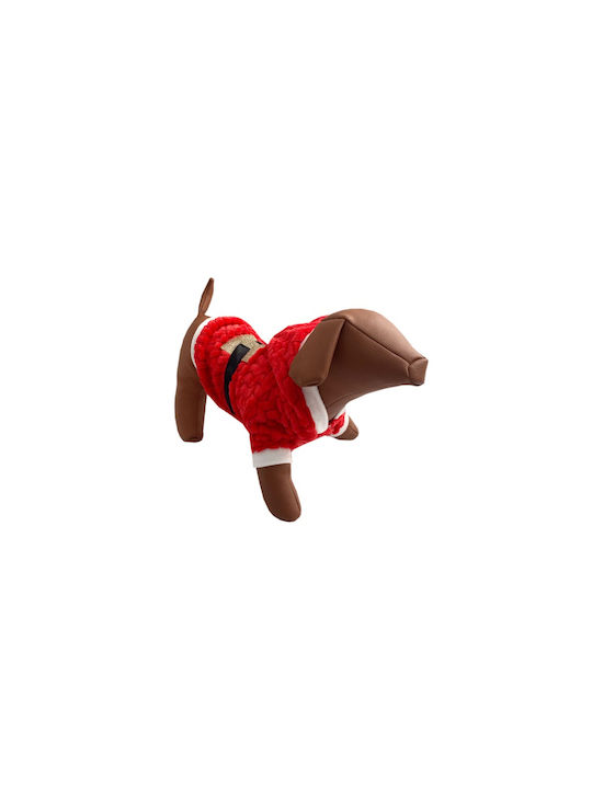 Woofmoda Santa Claus costume Full Body Dog Clothing in Red Color XSmall 25cm