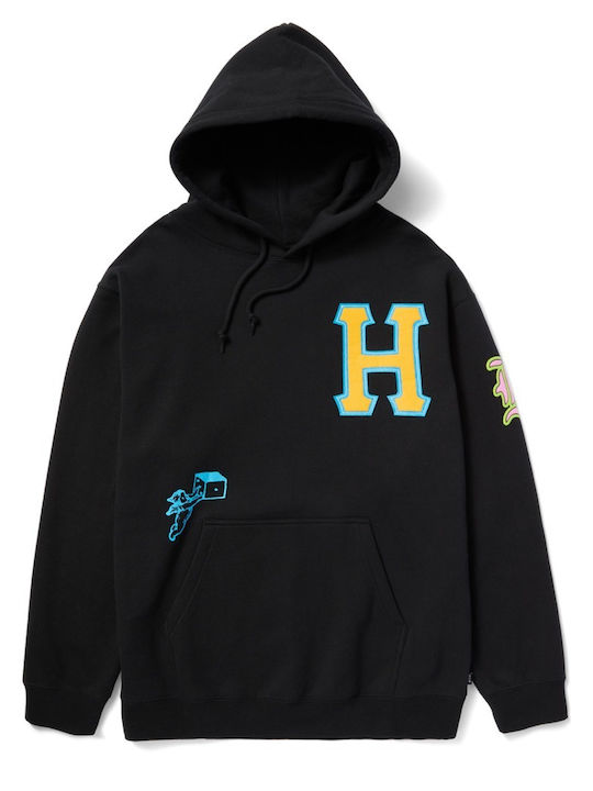 HUF Fly Die Hanorac cu Glugă Negru