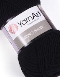 YarnArt Merino Wool Black 100gr Col 585