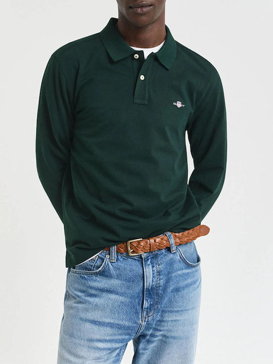 Gant Polo Μπλούζα Κοντομάνικη Πράσινη