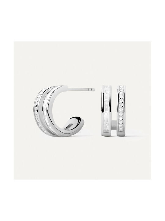 P D Paola Essentials Earrings Hoops made of Sil...