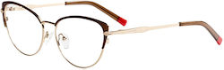 Trunique Eyeglass Frame Gold JA06M1090 C01