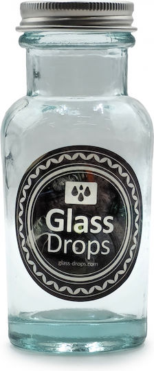 Glass Drops Βάζο Γενικής Χρήσης με Καπάκι Γυάλινο Διάφανο 90ml Glass Drops Βάζο Γενικής Χρήσης με Καπάκι Γυάλινο Διάφανο 90ml