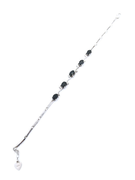 PS Silver Bracelet Chain made of Silver with Zircon