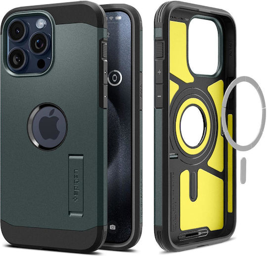 Spigen Tough Armor MagFit Back Cover Plastic Abyss Green (iPhone 15 Pro Max)