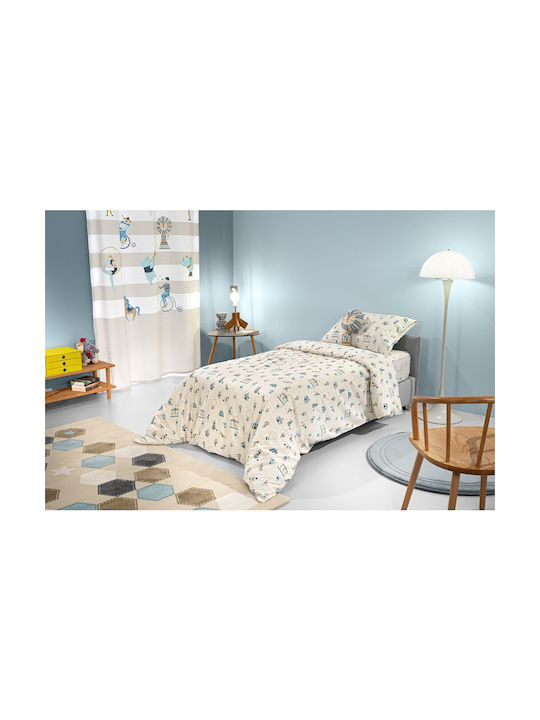 Saint Clair Set Kids Duvet Cover Single with Pillowcase Cotton Sky 165x225cm