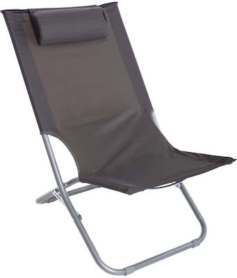 Small Chair Beach with High Back Gray 48x77.5x72cm