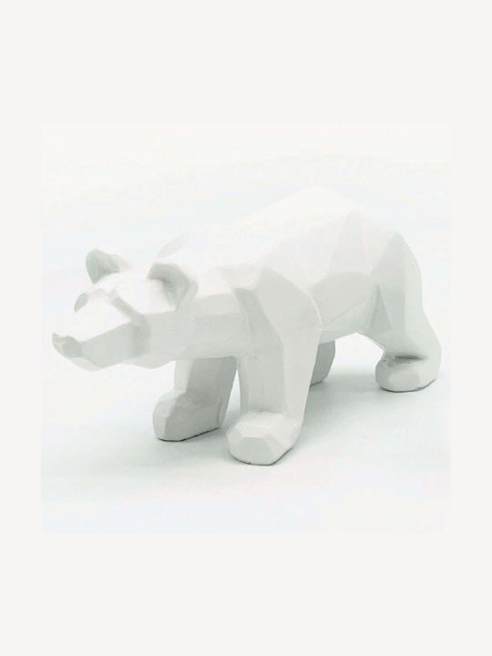 Aca Weihnachtliche Kunststoff Figur Bär Weiß Höhe 17cm 4Stück