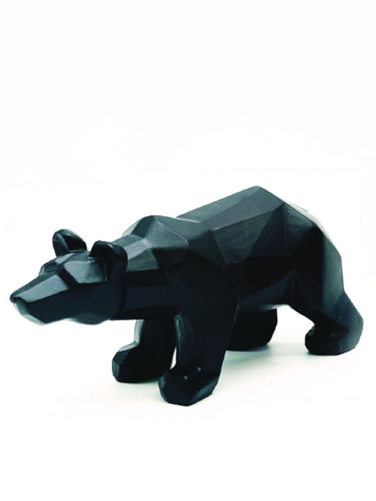 Aca Christmas Plastic Figure Bear Black Height 17cm 4pcs