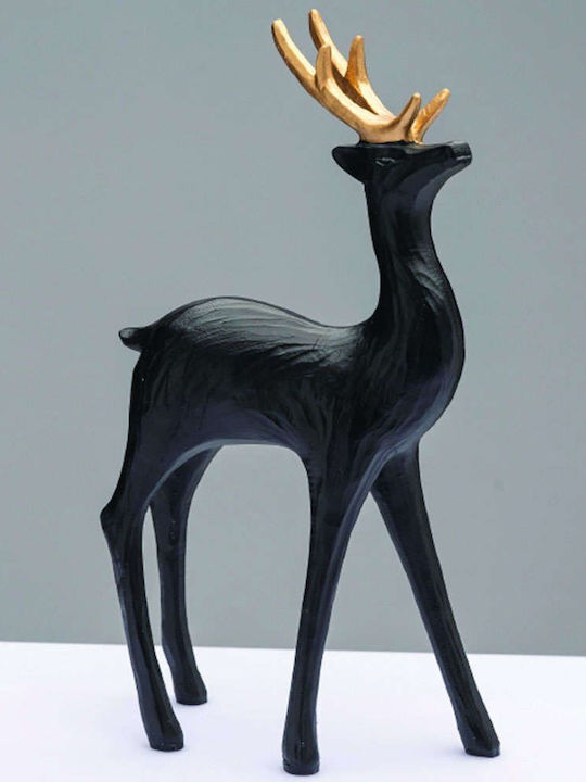Aca Christmas Plastic Figure Deer Black Height 31cm