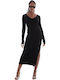 Life Midi Dress Knitted Black