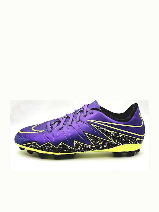 Hypervenom Phelon Ii AG Детски Футболни Обувки с Бутони Лилави