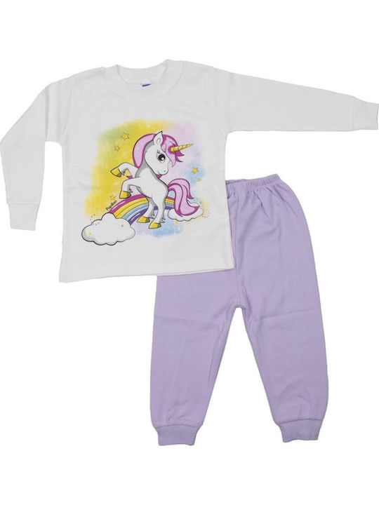 Papillon Kids Детска пижама Зимна Лилав